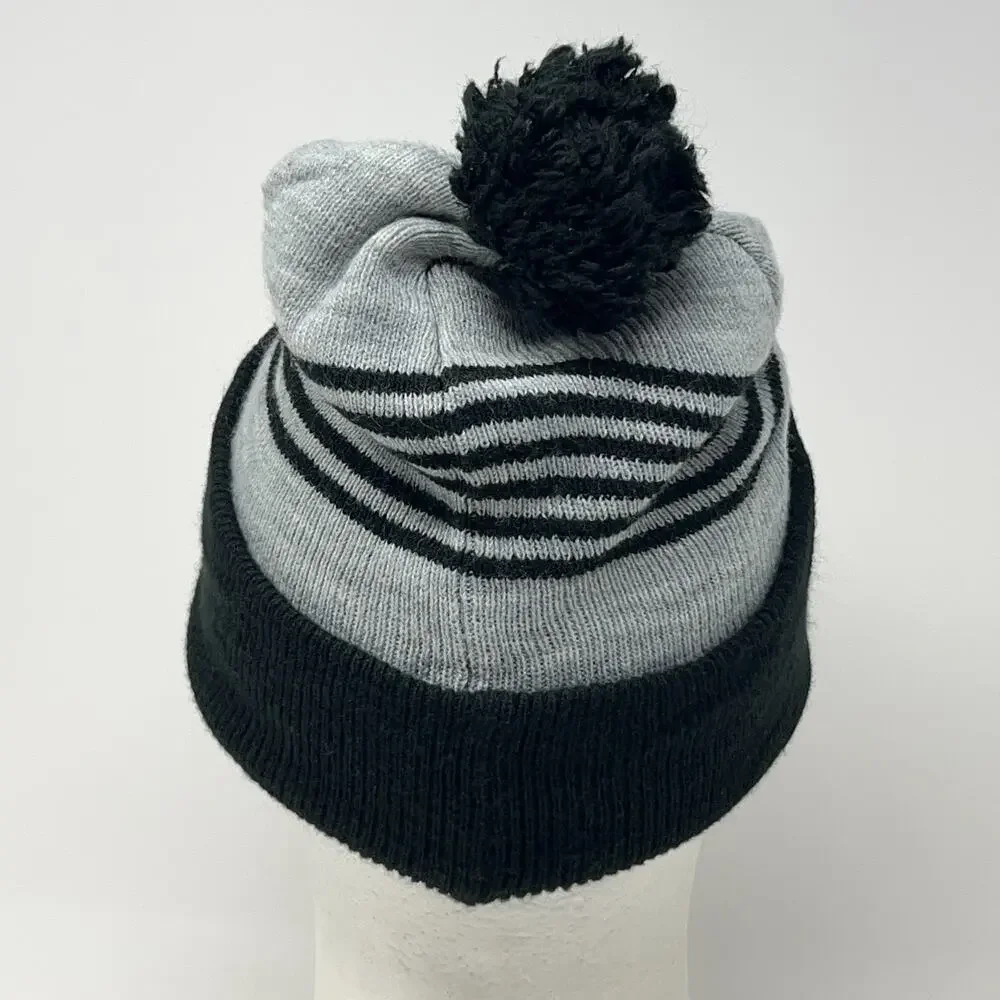 Volcom Cuffed Pom Pom Powder Beanie Toque Winter Hat Gray Snowboarding Skater